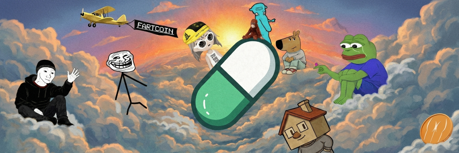 Meme culture banner featuring iconic crypto and internet characters